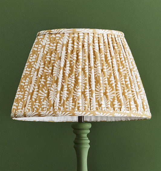 Little Fern - Ochre - pleated, for lamp base - Was £204, NOW £170