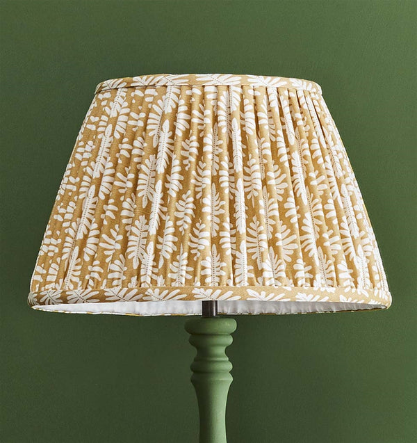 Little Fern - Ochre - pleated, for lamp base - Was £204, NOW £170