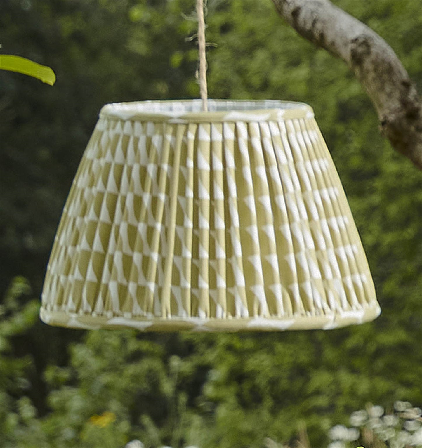 Sepals and Petals - Light Kale - pleated, ceiling