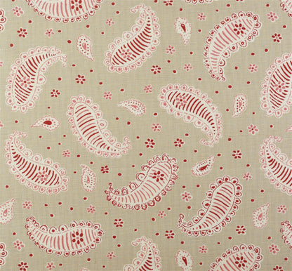 Paisley Ground - Limestone, Raspberry - Cut Lengths