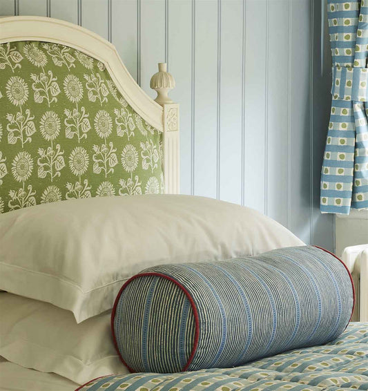 Stripe and Dash - Cornflower - bolster